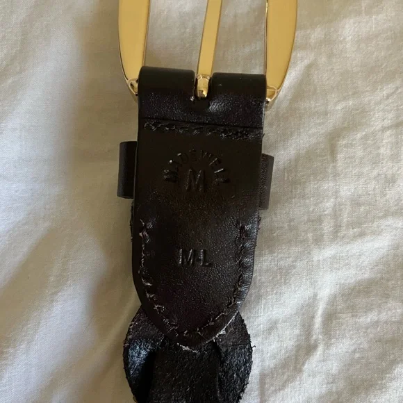 Madewell Leather Braided Belt in Dark Carob - Picture 3 of 4